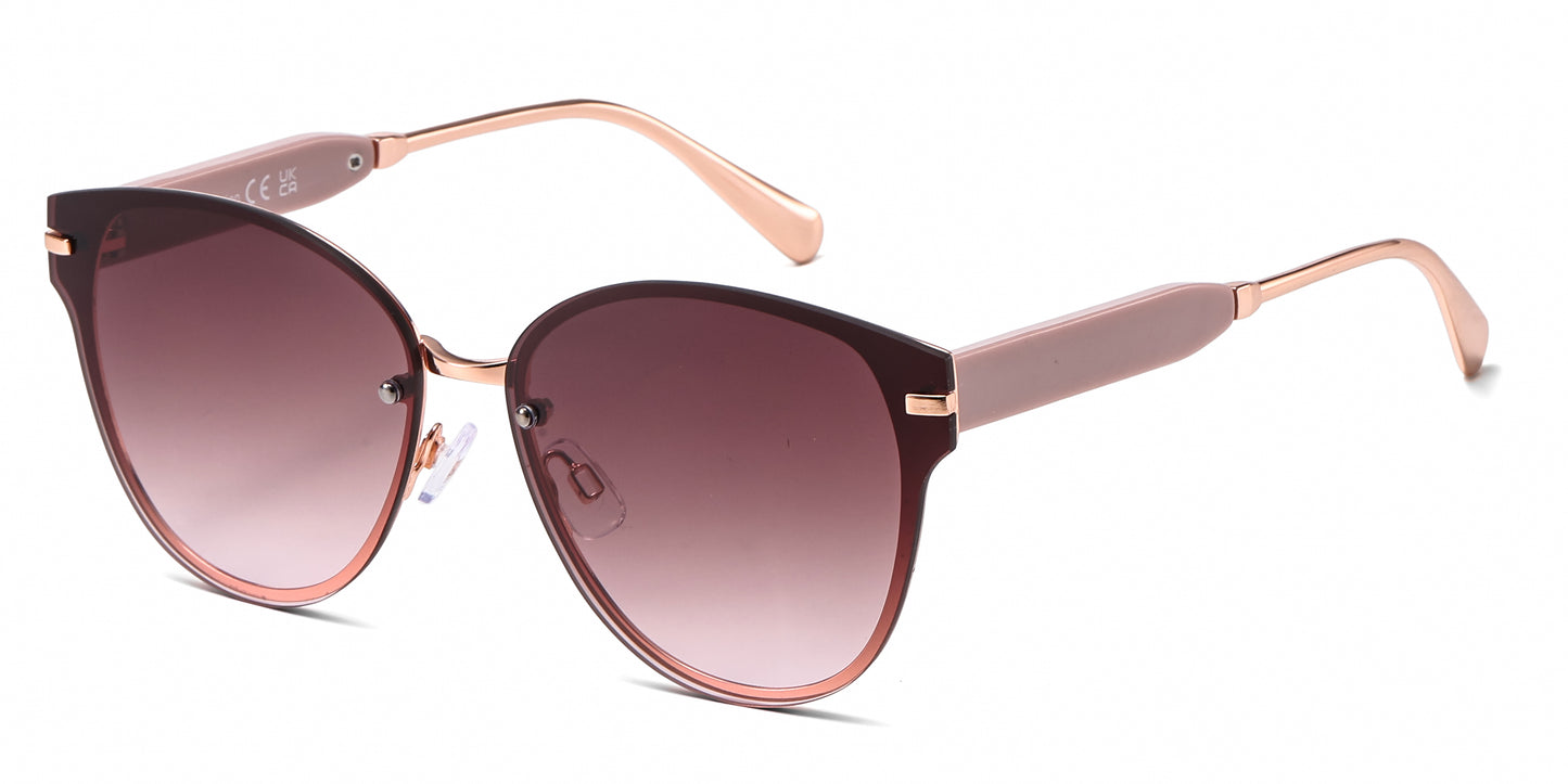 FC 6618 - Rimless Round Metal Sunglasses
