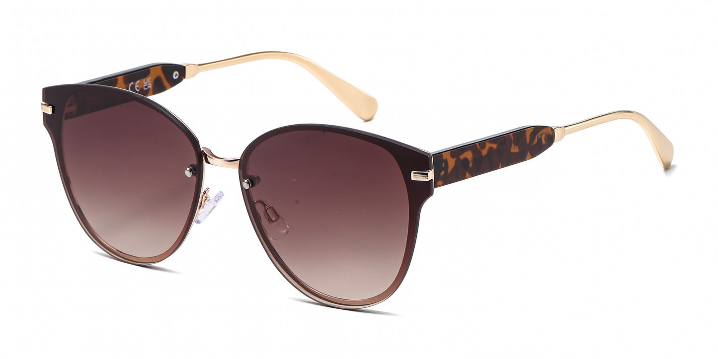 FC 6618 - Rimless Round Metal Sunglasses