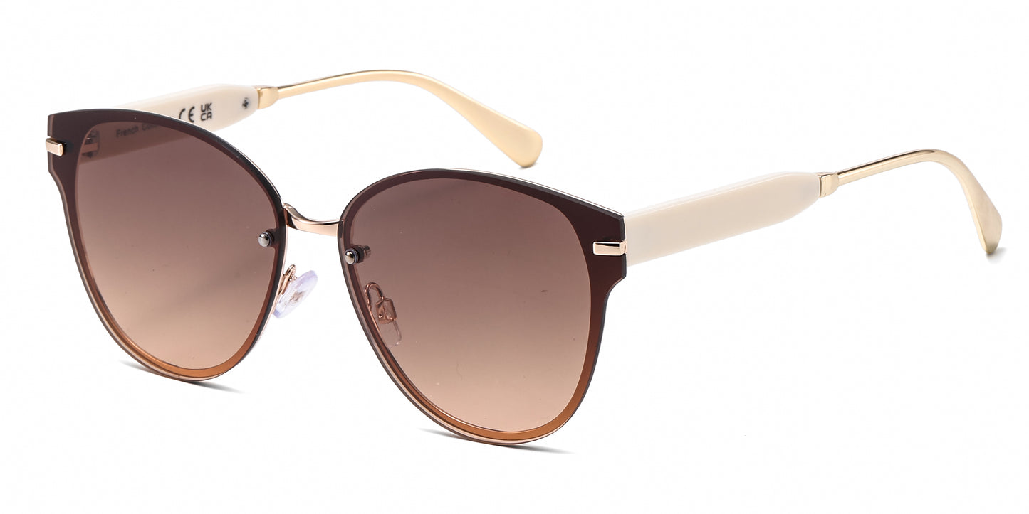 FC 6618 - Rimless Round Metal Sunglasses