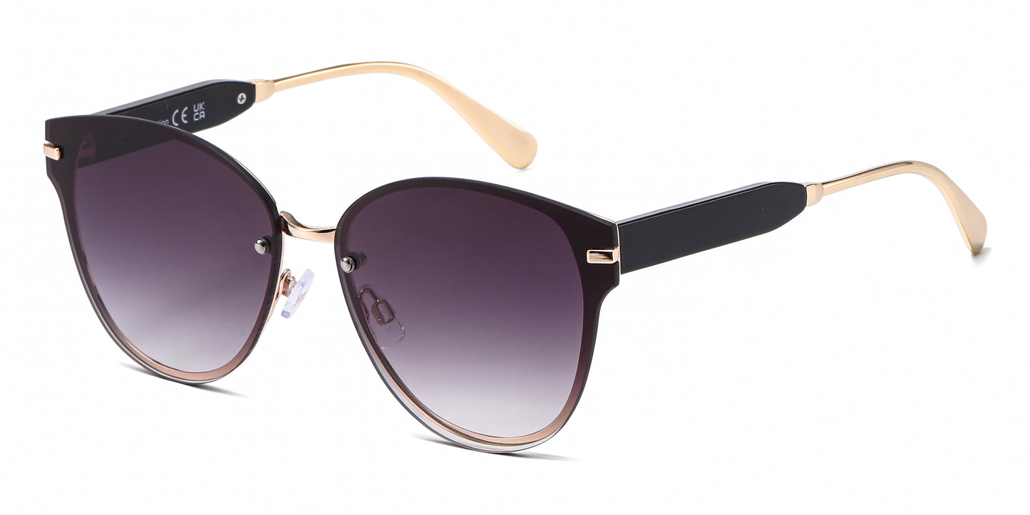 FC 6618 - Rimless Round Metal Sunglasses