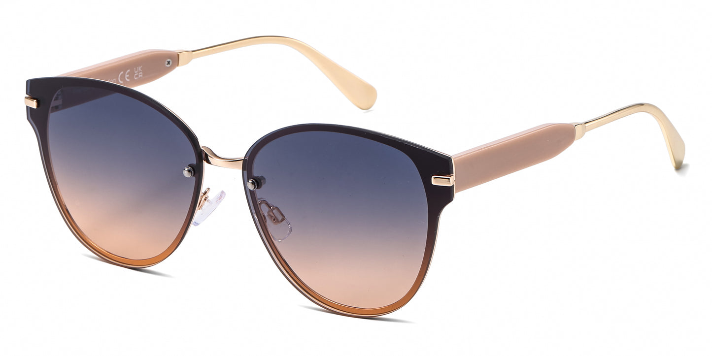 FC 6618 - Rimless Round Metal Sunglasses