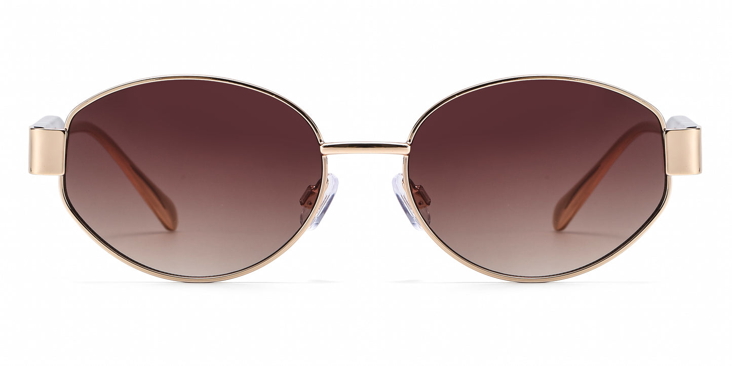 FC 6619 - Classic Oval Metal Sunglasses