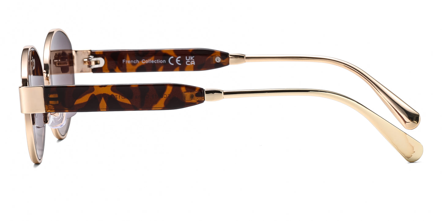 FC 6619 - Classic Oval Metal Sunglasses