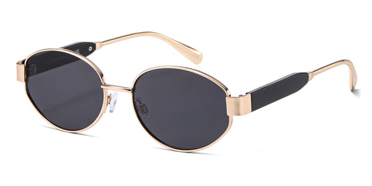 FC 6619 - Classic Oval Metal Sunglasses