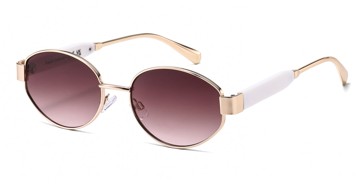 FC 6619 - Classic Oval Metal Sunglasses