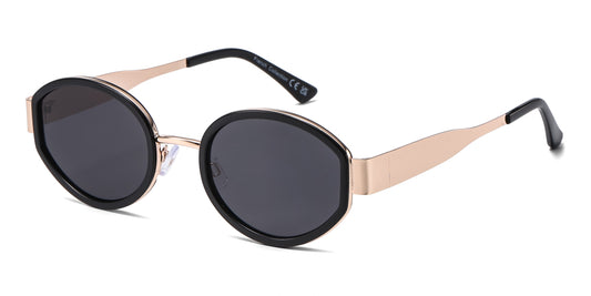 FC 6620 - Oval Fashion Metal Sunglasses