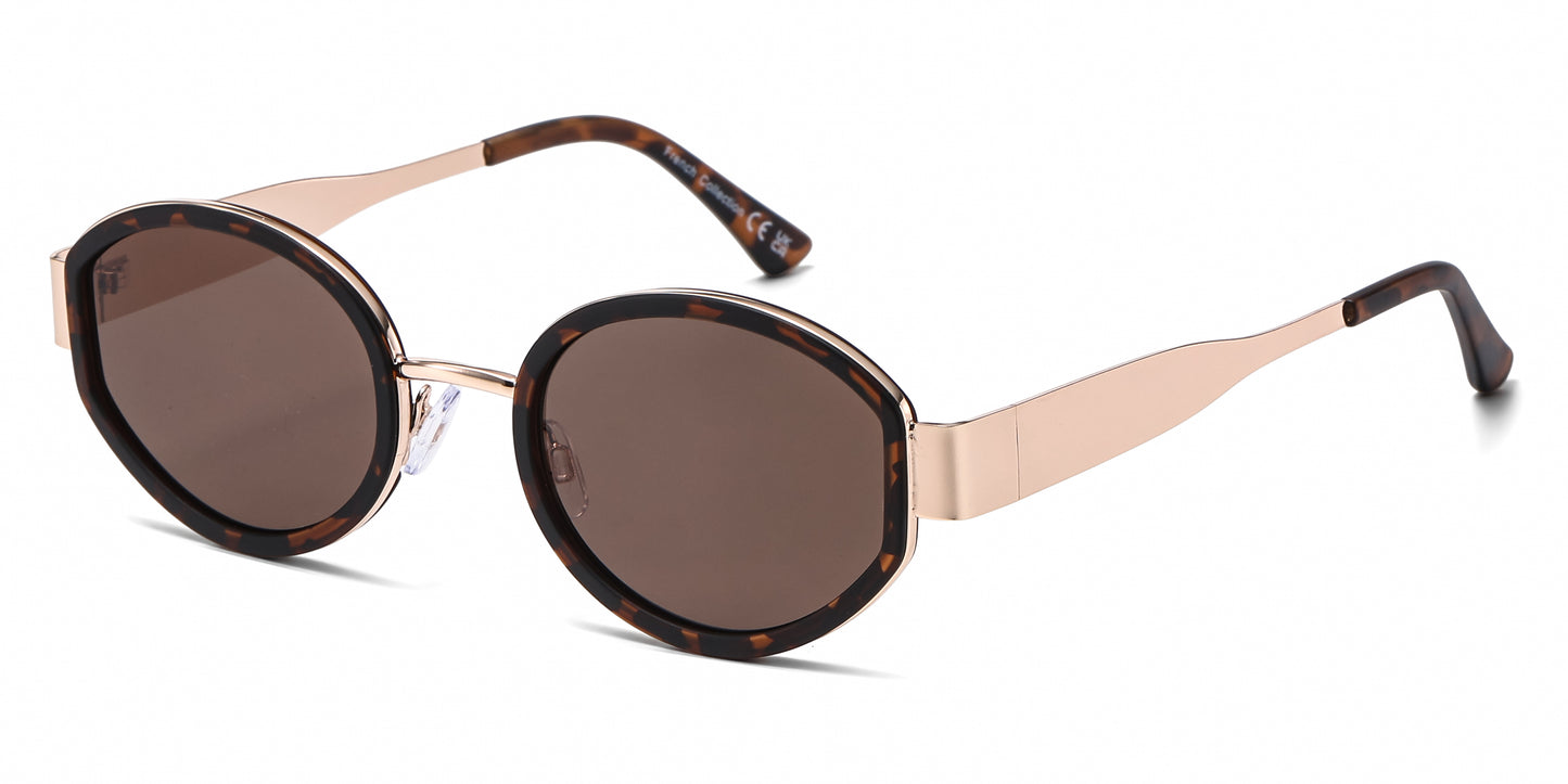 FC 6620 - Oval Fashion Metal Sunglasses