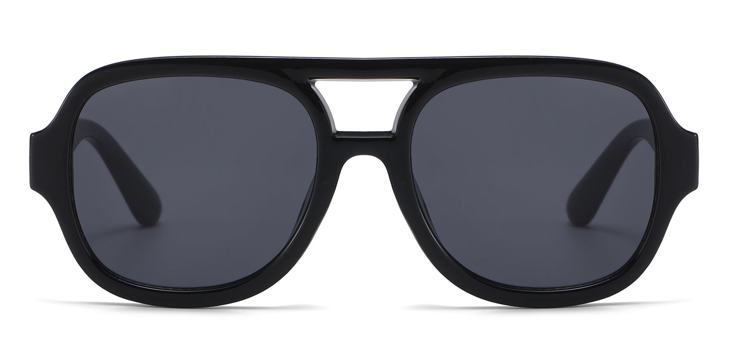 FC 6621 - Plastic Flat Top Aviator Sunglasses