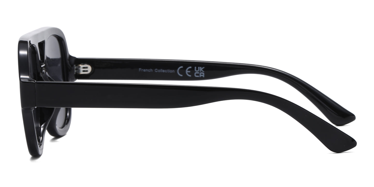 FC 6621 - Plastic Flat Top Aviator Sunglasses
