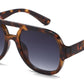 FC 6621 - Plastic Flat Top Aviator Sunglasses