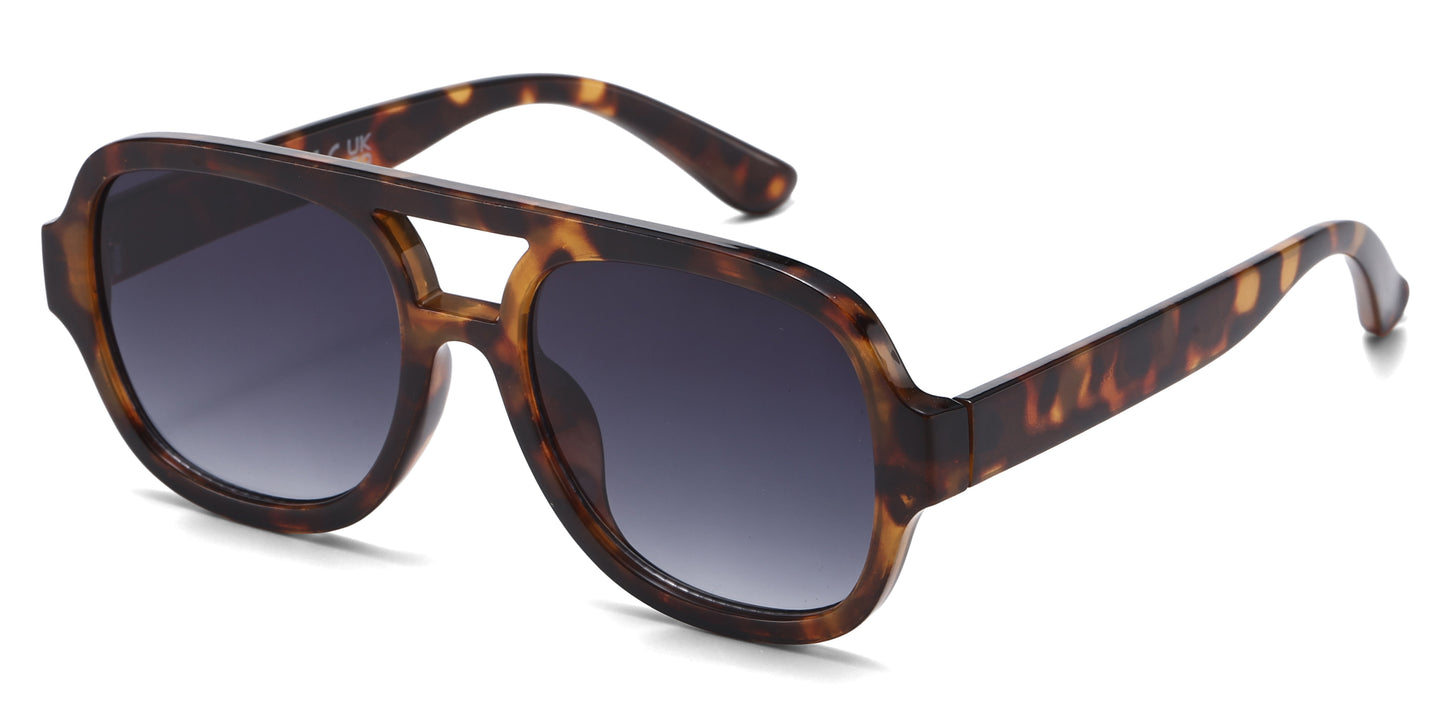 FC 6621 - Plastic Flat Top Aviator Sunglasses