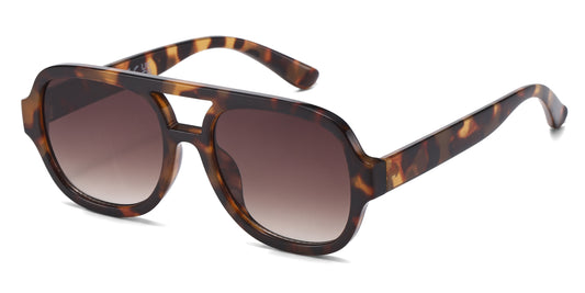FC 6621 - Plastic Flat Top Aviator Sunglasses