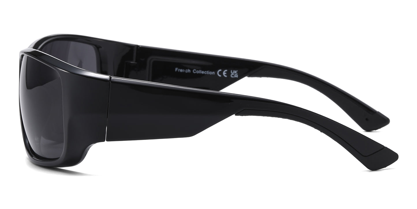 FC 6622 - Men Rectangular Sport Plastic Sunglasses