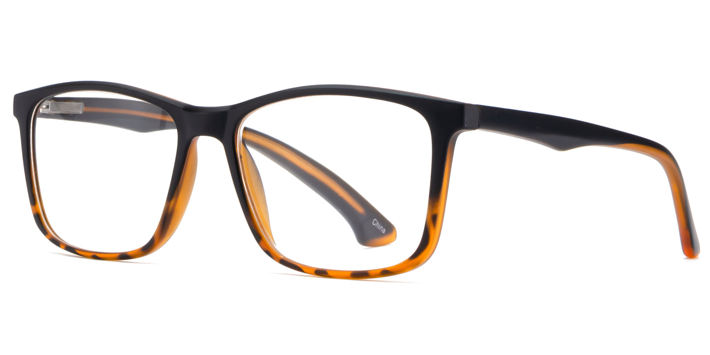 RS 1315-9077 - Men Wide Plastic Reading Glasses With Spring Hinge