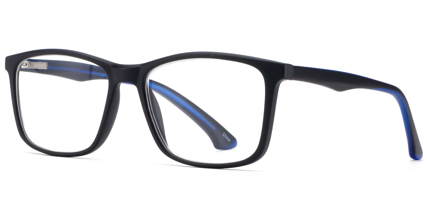 RS 1315-9077 - Men Wide Plastic Reading Glasses With Spring Hinge