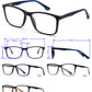 RS 1315-9077 - Men Wide Plastic Reading Glasses With Spring Hinge