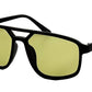 5277 - Rectangular Aviator with Brow Bar Plastic Sunglasses