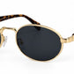 8184 - Small Round Thick Metal Fashion Sunglasses