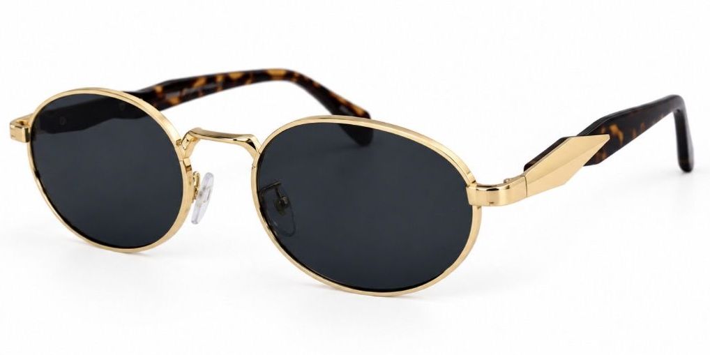 8184 - Small Round Thick Metal Fashion Sunglasses