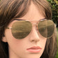 FC 6516  RV Mixed - Oval Shaped Thin Stainless Frame Sunglasses with Colors Mirror Lens