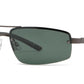 PL 3976 - Polarized Men Half Rim Rectangular Sport Metal Sunglasses