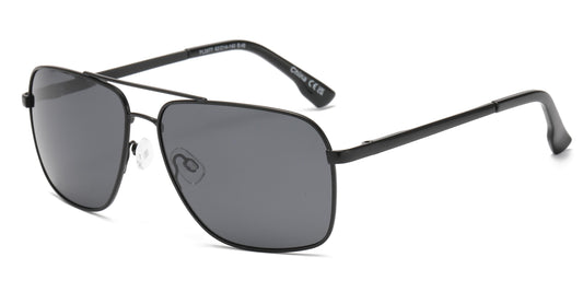 PL 3977 -  Polarized Square Aviator Metal Sunglasses