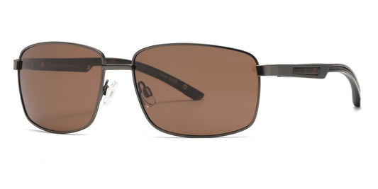 PL 3979 - Polarized Men Rectangular Metal Sunglasses
