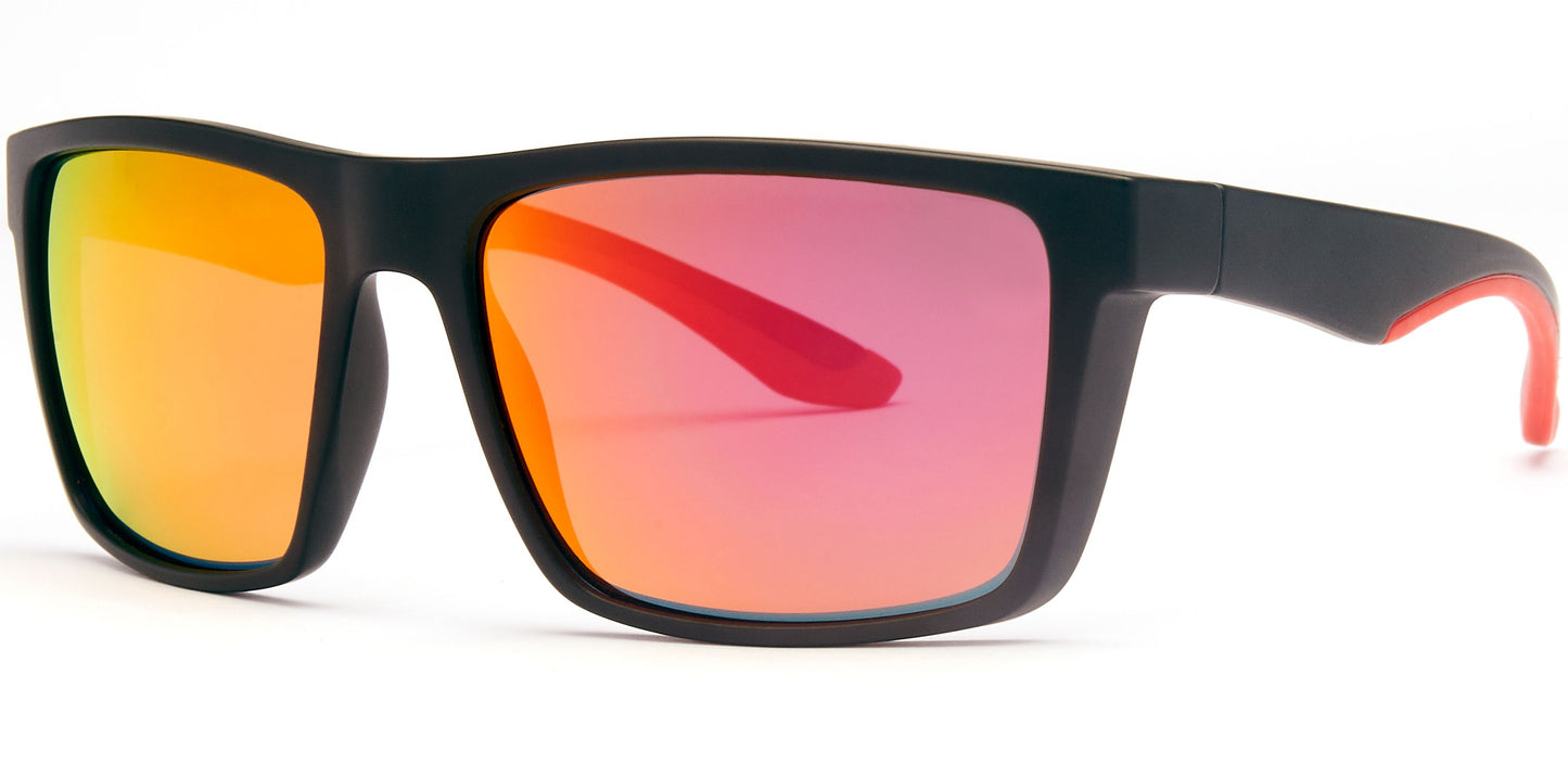 PL 5204 - Polarized Plastic Rectangular Sunglasses 1.1 MM