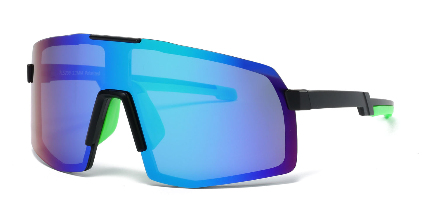 PL 5209 -  Polarized Sports Shield Plastic Sunglasses