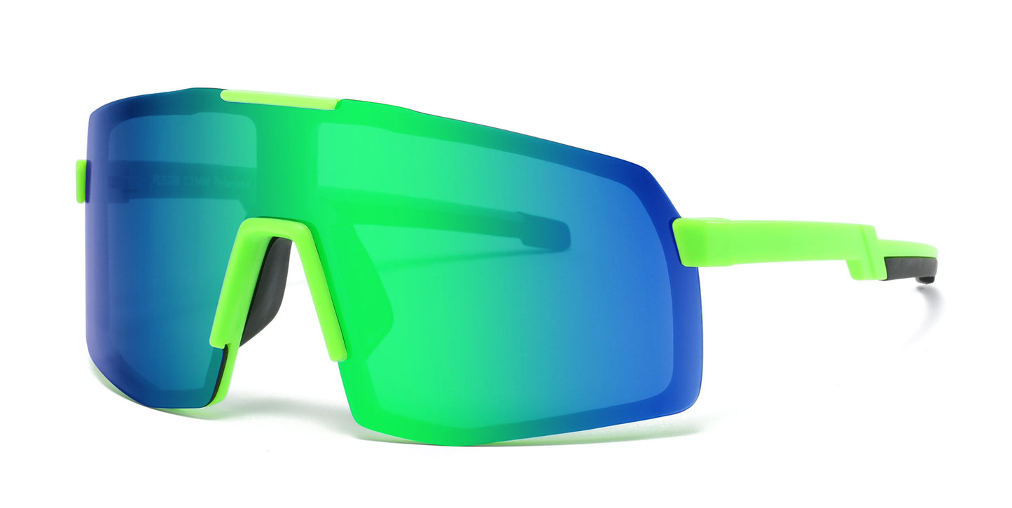 PL 5209 -  Polarized Sports Shield Plastic Sunglasses