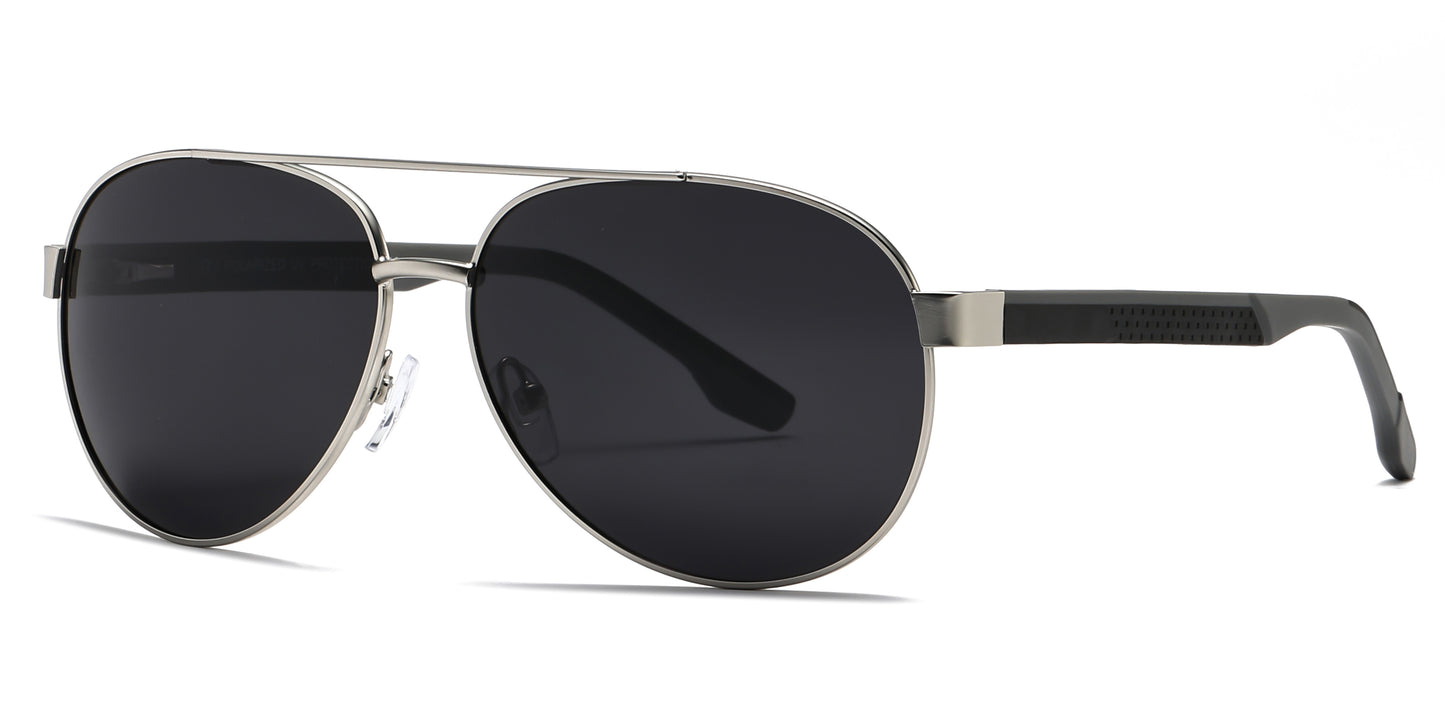 PL 5317 - Polarized Metal Oval Shaped Sunglasses