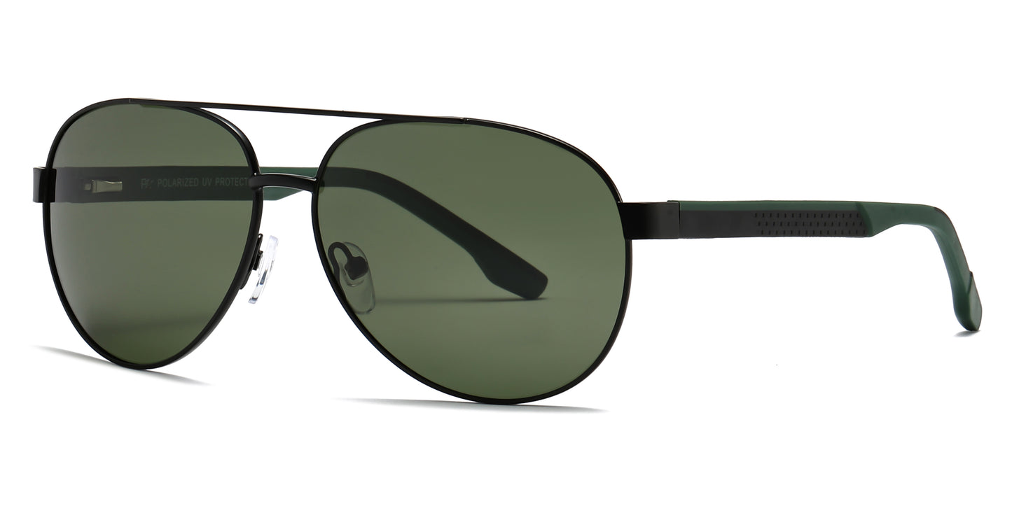 PL 5317 - Polarized Metal Oval Shaped Sunglasses