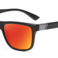 PL 5319 - Rectangular Men Sport Polarized Plastic Sunglasses with Color Mirror Lens