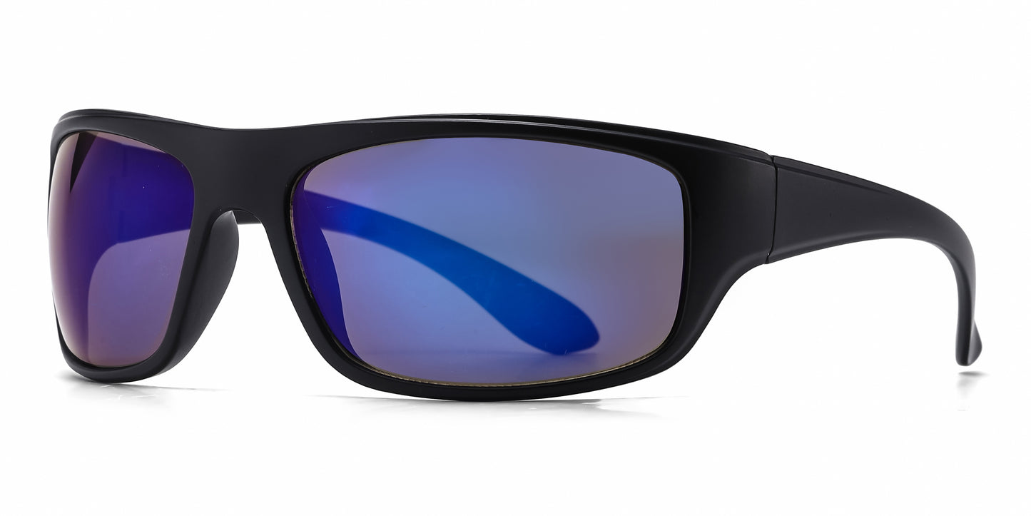 PL 5323 - Men Sport Wrap Around Plastic Sunglasses