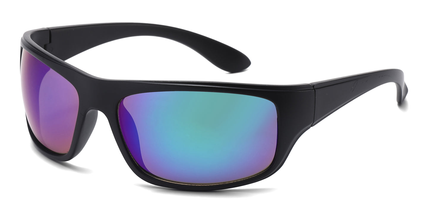 PL 5323 - Men Sport Wrap Around Plastic Sunglasses