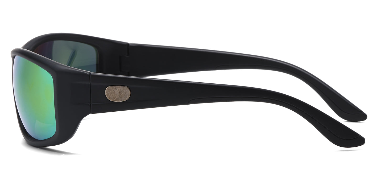 PL 5324 - Polarized Men Rectangular Sport Plastic Sunglasses
