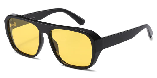 PL 5856 - Polarized Square Night Vision Plastic Sunglasses
