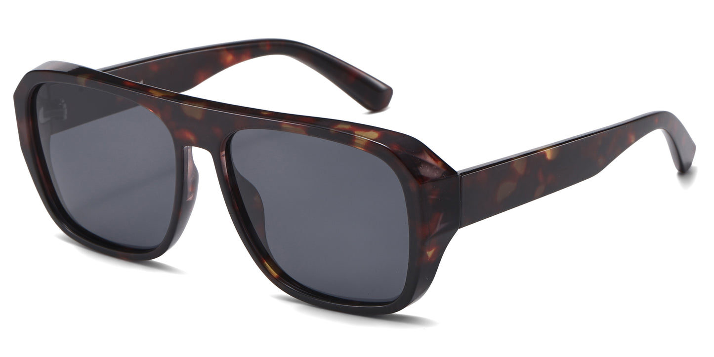 PL 5856 - Polarized Square Night Vision Plastic Sunglasses