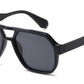 PL 5857 - Square Brow Bar Polarized Plastic Sunglasses