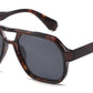 PL 5857 - Square Brow Bar Polarized Plastic Sunglasses