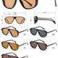 PL 5858 - Square Polarized Aviator Plastic Sunglasses