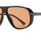PL 5858 - Square Polarized Aviator Plastic Sunglasses