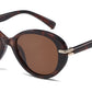 PL 5859 - Polarized Women Round Cat Eye Plastic Sunglasses