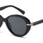 PL 5859 - Polarized Women Round Cat Eye Plastic Sunglasses