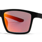 PL 6835 - Square Sport with Color Mirror Lens Polarized Plastic Sunglasses