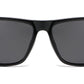 PL 6839 - Rectangular Men Sport Polarized Plastic Sunglasses with Color Mirror Lens