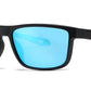 PL 6839 - Rectangular Men Sport Polarized Plastic Sunglasses with Color Mirror Lens