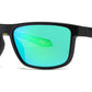 PL 6839 - Rectangular Men Sport Polarized Plastic Sunglasses with Color Mirror Lens