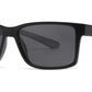 PL 6841 - Rectangular Men Sport Polarized Plastic Sunglasses with Color Mirror Lens