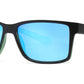 PL 6841 - Rectangular Men Sport Polarized Plastic Sunglasses with Color Mirror Lens